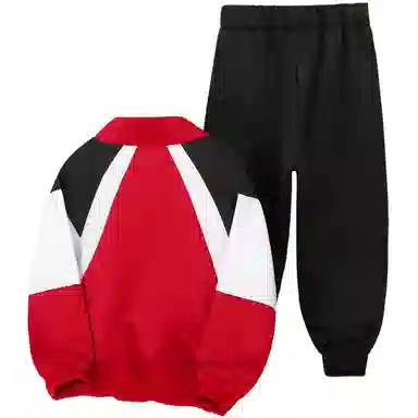 十月妈咪 拼接撞色字母适中卫衣外套休闲运动套装 春秋 儿童款