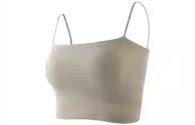 浪莎 一字肩纯色薄款防走光内搭带胸垫裹胸舒适无钢圈上托侧收防下垂美背吊带背心一体无痕文胸 女款