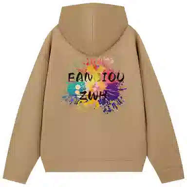 范比欧 英文涂鸦宽松连帽卫衣 男女同款