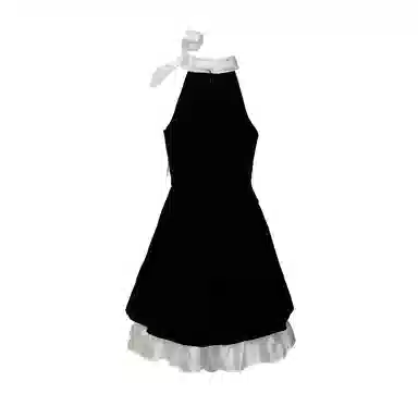 SUNSUNTOWN Colorblock Halter Dress