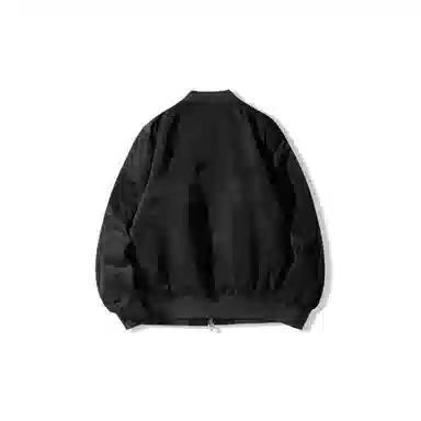 我是大卫 纯色复古休闲宽松拉链外套韩版服夹克 男女同款