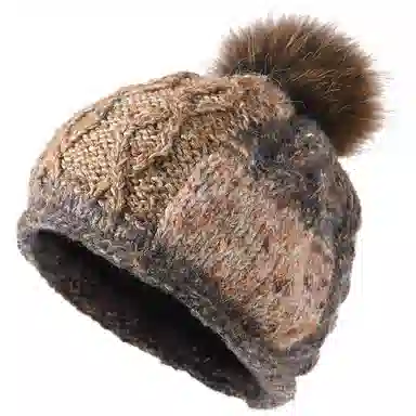 KENMONT Fox Pom Pom Wool Headband