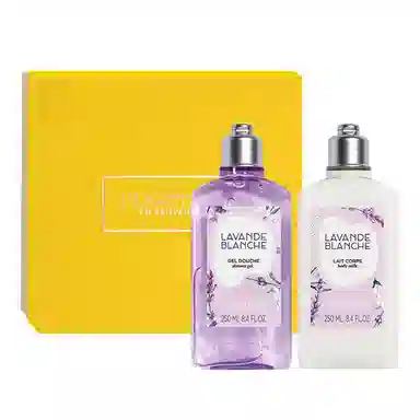 欧舒丹 白色薰衣草身体乳沐浴露套装教礼盒 清爽