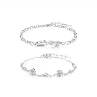 月之守护 荆棘玫瑰小众设计高级感森系树枝 合金 手链 男女同款情侣款 专属礼盒