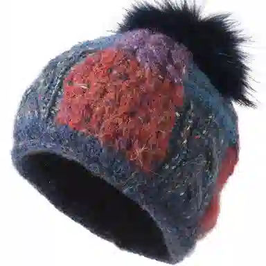 KENMONT Plaid Pom Pom Beanie