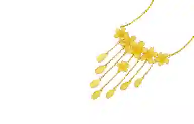 周六福黄金项链女计价足金婚嫁格桑花结婚套链三金