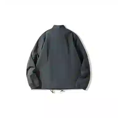 我是大卫 纯色基础工装落肩拉链复古宽松夹克 男女同款