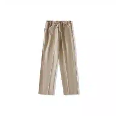 我是大卫 拉链口袋阔腿直筒百搭基础款韩版西裤休闲裤 男女同款