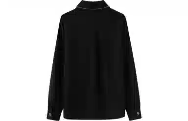 恒源祥 设计感撞色拼接长袖衬衫 女款 黑色