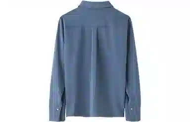 恒源祥 盐系纯色长袖衬衫上衣 女款 灰蓝