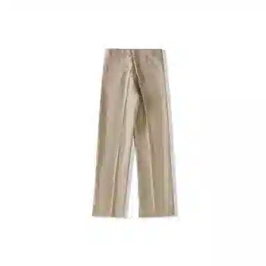 我是大卫 简约基础垂坠感阔腿直筒开叉休闲裤宽松西裤 男女同款