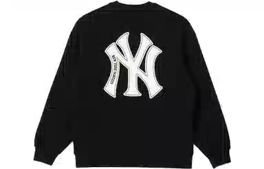 New Era x MLB FW23 Yankees Logo Crewneck Black