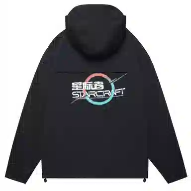 星际者 山系户外防风防水纯色冲锋衣 男女同款 黑色