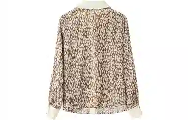 恒源祥 波点印花长袖衬衫 女款 咖色