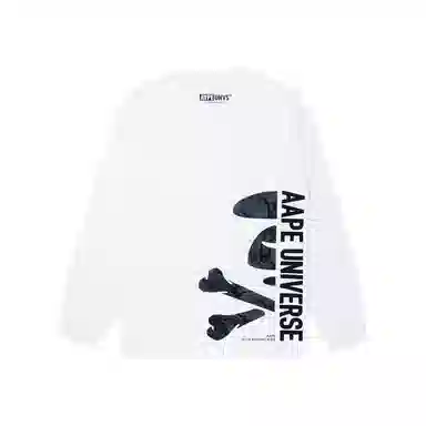 Aape FW23 Logo Print Crewneck Long Sleeve T-Shirt