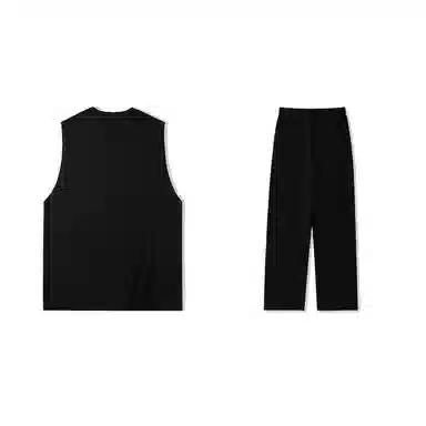 我是大卫 无袖坎肩背心健身速干长裤休闲运动套装 男女同款