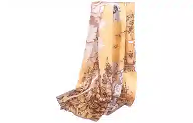 优幽兰 时尚百搭小众高级感温柔气质优雅长条真丝四季通用防晒休闲舒适 桑蚕丝 丝巾披肩围巾纱巾 女款