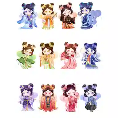 哲高积木 传承兽系列 南海蝴蝶朝代服饰收藏卡牌 卡牌周边