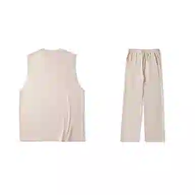 我是大卫 无袖坎肩背心健身速干长裤休闲运动套装 男女同款