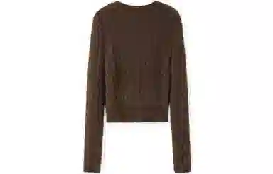 太平鸟 羽毛纱简约圆领针织衫 女款