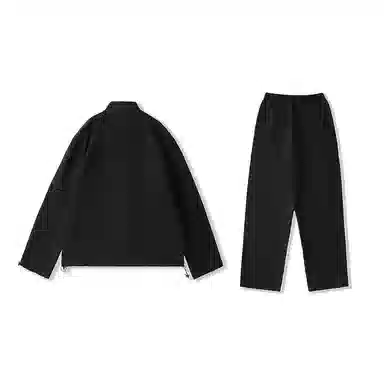 我是大卫 复古基础款简约运动外套休闲直筒裤卫衣套装 男女同款