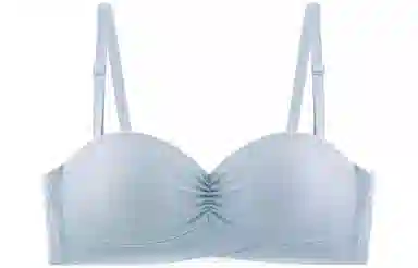 浪莎 纯色薄款小胸聚拢半杯文胸 灰蓝色