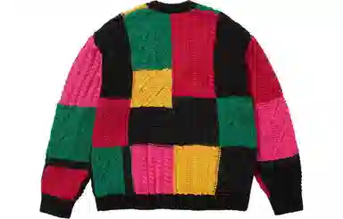 Supreme FW23 WEEK3 PATCHWORK CABLE KNIT CARDIGAN