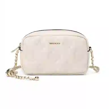 稻草人 时尚百搭四季款 聚氨酯 小方包手提单肩斜挎包 女款 黑色/米白