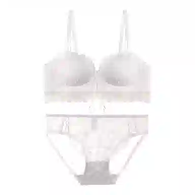 内在密码 聚拢小胸显大性感纯欲二分之一半杯加厚蕾丝内衣裤套装 女款