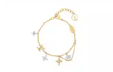 Louis Vuitton Gram Round Pendant Bracelet Gold