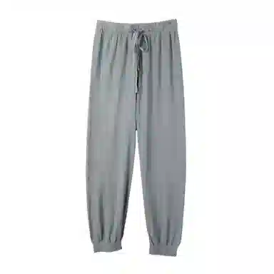 花栗鼠小姐 纯色高腰束脚休闲裤 女款