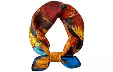 优幽兰 女生百搭休闲时尚真丝设计感水墨晕染国风衬衫高级感多功能实用礼盒装 丝巾发带飘带 女款