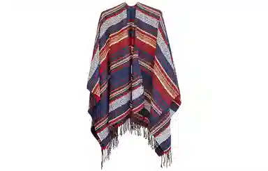 优幽兰 设计感撞色 旅行拍照打卡民族风防风防寒高级感 两用实用 披肩 女款 礼盒装