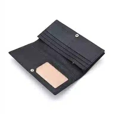 稻草人 时尚韩版甜美多功能 牛皮 钱包 女款 黑色/粉红/米白