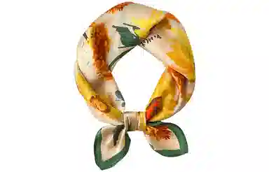 优幽兰 女生百搭休闲时尚真丝设计感水墨晕染国风衬衫高级感多功能实用礼盒装 丝巾发带飘带 女款