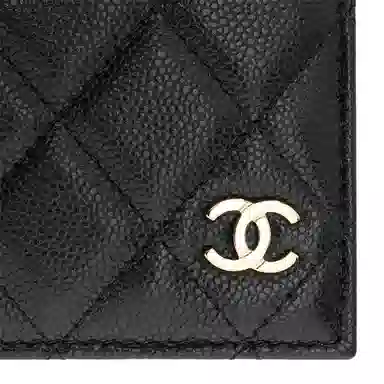 CHANEL 23B Passport Holder Black