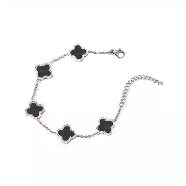 饰伴 幸运系列  四叶草 高级感轻奢小众 可调节 钛钢 手链 女款