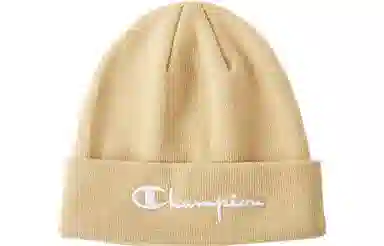 Champion Embroidered Script Logo Beanie Red