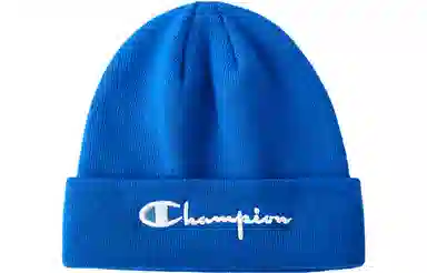 Champion Embroidered Script Logo Beanie Red