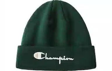 Champion Embroidered Script Logo Beanie Red
