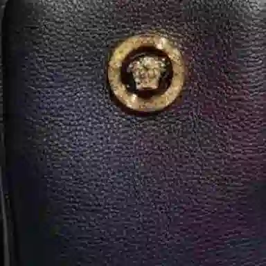 Versace Medusa Leather Crossbody Bag Black