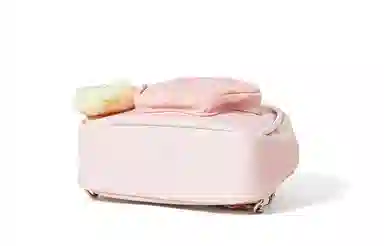 音魅 五角星大学生可爱小众通勤简约百搭 合成革 书包背包双肩包 小号 女款 白色/粉色