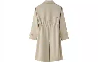 恒源祥 中长款设计感抽绳收腰风衣 女款