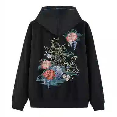 Oniarai Knit Cardigan Hoodie Black