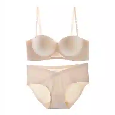 内在密码 小胸聚拢无痕半杯内衣女收副乳法式平胸显大文胸套装