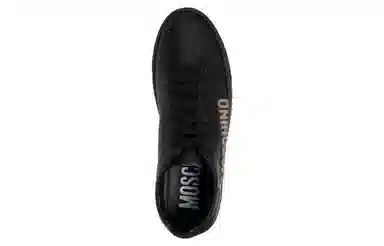 Moschino Leather Low Top Sneakers Black