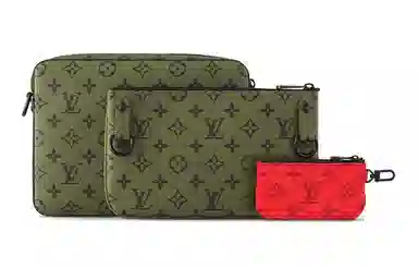Louis Vuitton Trio Khaki Green/Red