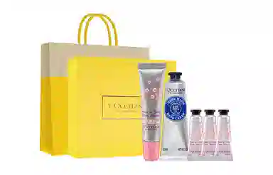 欧舒丹 手唇套装樱花乳木果玫瑰之心护手霜唇膏香氛礼盒 滋润保湿防干裂