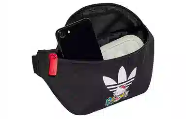 adidas Originals Trefoil Logo Waist Bag Kids Black