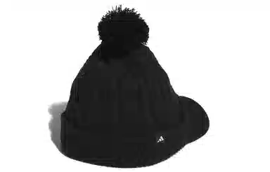 adidas Logo Embroidered Knit Hat Black